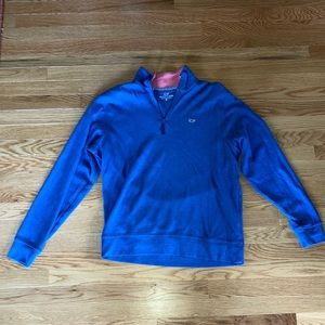 Mens Médium Blue Vineyard Vines Quarter Zip